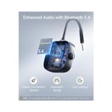 Bluetooth 5.4 Uçak Verici & Alıcı Adaptör, Çift Kulaklık Destekli B100 SİYAH