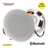 Bluetooth Alçıpan Tavan Hoparlör (12 cm - 220 Volt Ile Direk Çalışır- Adaptör Gerektirmez)