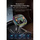Bluetooth Araç Çakmaklık Fm Transmitter Işıklı Mp3 Çalar Type-c Hızlı Şarj Araç Şarj Cihazı