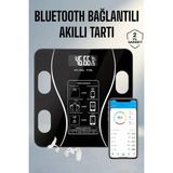 Bluetooth Bağlantılı Akıllı Tartı 8 Veri Ölçen Modern Baskül