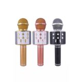 Bluetooth Bağlantılı Altın Renk Aoke Mikrofon Dahili Hoparlörlü USB Destekli Türkçe Içerik