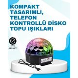 Bluetooth Bağlantılı Renkli Masaüstü Disko Topu Işık Gösterisi - TK002M-6VNI23 - Çok Renkli