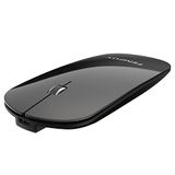 Bluetooth Fare FENIFOX İnce Mini Fısıltı Sessiz Düz Taşınabilir Kablosuz Fare Şarj Edilebilir Dizüstü Bilgisayar, PC, Tablet Android Windows XP ile Uyumlu (Siyah)