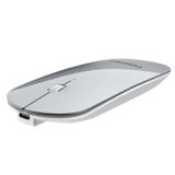 Bluetooth Fare, FENIFOX İnce Mini Taşınabilir Düz Seyahat Kablosuz Fare Şarj Edilebilir Sessiz Ultra İnce Fareler Dizüstü Bilgisayar, Tablet, Dizüstü Bilgisayar, PC ile Uyumlu (Gümüş ve Beyaz)