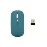 Bluetooth fare, şarj edilebilir hafif kablosuz fare, MacBook Pro/Air/Android/iOS tablet/dizüstü bilgisayar/PC/Mac/bilgisayar (Koyu Yeşil)