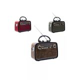 Bluetooth Hoparlör Ahşap Renk Vintage Işıklı Nostaljik Radyo Fm Ahşap Görünümlü P201621s3637
