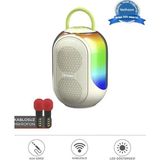 Bluetooth Hoparlör Çift Mikrofonlu Kablosuz Parti Speaker Beyaz - Belirtilmemiş