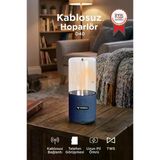 Bluetooth Hoparlör Manyetik Işıklı Tws 5.3 Speaker D40 Lacivert