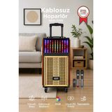 Bluetooth Hoparlör Mikrofonlu Kumandalı Rgb Işıklı Speaker Ndr-108R Turuncu