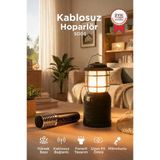 Bluetooth Hoparlör Mikrofonlu Nostaljik Fener Tasarımlı Speaker Sd08 Siyah