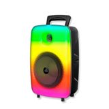 Bluetooth Hoparlör Mikrofonlu Rgb Işıklı Taşınabilir Parti Speaker GTS-1802 Siyah