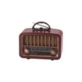 Bluetooth Hoparlör Nostaljik Radyo Kablosuz Speaker D57 Kahverengi