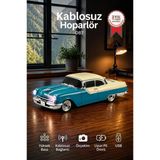 Bluetooth Hoparlör Retro Klasik Araba Tasarımlı 10W Fm Usb Selfie Speaker D87 Yeşil Vitrin