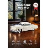 Bluetooth Hoparlör Retro Klasik Araba Tasarımlı 10W Fm Usb Speaker D85 Bej Vitrin