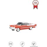 Bluetooth Hoparlör Retro Klasik Araba Tasarımlı Tws 10W Fm Usb Speaker D86 Turuncu