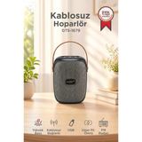 Bluetooth Hoparlör Rgb Işıklı FM Radyo Kablosuz Taşınabilir Speaker GTS-1679 Siyah