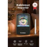 Bluetooth Hoparlör Rgb Işıklı Kablosuz Hoparlör D73 Siyah