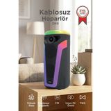 Bluetooth Hoparlör Rgb Işıklı Parti Speaker D69 Siyah