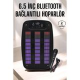 Bluetooth Hoparlör Rgb Işıklı USB Sd Kart Girişli Taşınabilir - TK002M-6VLQD0 - Çok Renkli