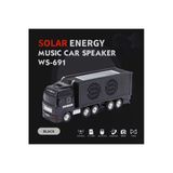 Bluetooth Hoparlör Siyah Güneş Enerjili Kamyon Tır Araba 10 Watt Tws Fm Radyo Usb Sd Kart