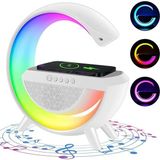 Bluetooth Hoparlör Taşınabilir Kablosuz Hızlı Şarj Istasyonu Standı Rgb LED Renkli Ses Bombası 15W