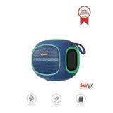 Bluetooth Hoparlör Taşınabilir Kablosuz Speaker Fm Radyo Usb Tf Kart 5W D90 Mavi
