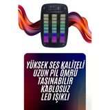Bluetooth Hoparlör Taşınabilir Şarjlı Işıklı Büyük Boy Yüksek Ses Kaliteli Mir16371908
