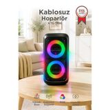Bluetooth Hoparlör Telefon Tutacaklı Rgb Işıklı Speaker Kts-1296 Siyah