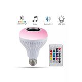 Bluetooth Hoparlörlü Kumandalı Rgb Akıllı Led Ampul-16 Renk Turuncu