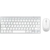 Bluetooth Kablosuz Bağlantılı Taşınabilir Pilli Tablet iPad Pc Tablet Bilgisayar Klavye Mouse Set - Beyaz