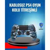 Bluetooth Kablosuz Ps4 Gamepad Çift Motorlu Siyah Controller Mir24174778