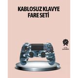 Bluetooth Kablosuz Ps4 Gamepad Çift Motorlu Siyah Controller Mir80048064