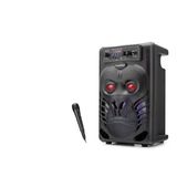 Bluetooth Karaoke Hoparlör Fm 8 Mikrofonlu 34 X 22.7 X 17.6 Cm - Siyah Nd2820