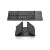 Bluetooth Klavye 3 Katmanlı Katlanabilir Portatif Taşınabilir Şık ve Kullanışlı Dokunmatik Y
