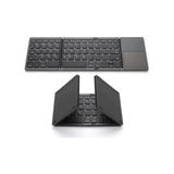 Bluetooth Klavye 3 Katmanlı Katlanabilir Portatif Taşınabilir Şık Ve Kullanışlı Dokunmatik Yüzeye Sahip Klavye Windows/Android/IOS/Smart TV B033