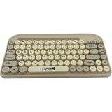 Bluetooth Klavye Renkli Retro Kablosuz Klavye Daktilo Görünümlü Tuş Tasarımı Şık ve Kullan�
