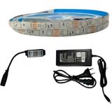 Bluetooth Kontrol Rgb Şerit LED Set 5050 Ledli 3çipli 10METRE Silikonlu - 10 m - Çok Renkli