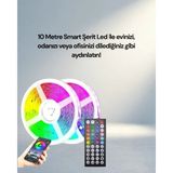 Bluetooth Kontrollü 10 Metre Şerit LED Işık USB Enerjili