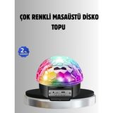 Bluetooth Kontrollü Masaüstü Disko Topu Işığı – Renkli LED Işık Gösterisi ve Uzaktan Kum - 1