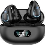 Bluetooth kulaklık, açık kulak kemik iletimli kulaklık, kablosuz kulaklık, Bluetooth klipsi, LED ekranlı şarj kutusu, 80 saat çalma süresi, IPX7 su geçirmez, koşu ve fitness