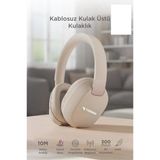 Bluetooth Kulaklık Kulak Üstü Kablosuz Kulaklık Hd50 Bej