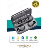 Bluetooth Kulaklık Kulakiçi Powerbanklı Çift Mikrofonlu Dokunmatik Kablosuz Earbuds F9 Pro