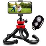 Bluetooth Kumandalı Esnek Ahtapot Tripod, Flexible Masa Üstü Telefon ve Kamera Tutucu 1.2 Kg Taşıma Kapasiteli, Selfie Video Çekim Canlı Yayın İçin 360 Derece Ayarlanabilir Profesyonel Tutucu Stand