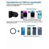 Bluetooth Manyetik Telefon Yapıştırma Kavrama Halka Dolgu Işığı İle Magsafe Selfie Klips Mirem0015k-Selfie Siyah