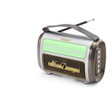 Bluetooth Nostaljik Fm Radyo Usb Tf Aux Rgb Taşınabilir Hoparlör - Kahverengi Fx2512b