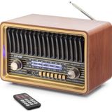 Bluetooth Nostaljik Hoparlör Fm Kumandalı 30 x 16 x 18.8 cm NS8075BT Nemere - Renkli