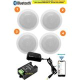 Bluetooth Özellikli Tavan Hoparlör Seti (4 Tavan Hoparlör) Anfi Kullanmadan Ev-Işyerini Seslendirin