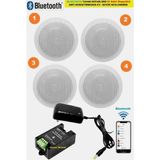 Bluetooth Özellikli Tavan Hoparlör Seti(4 Tavan Hoparlör) Amfi Kullanmadan Ev-Işyerini Seslendirin