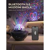 Bluetooth Rgb Parti Işığı Hoparlörlü Disko Lambası Mp3 USB ve Hafıza Kartı Destekli - Lisinya