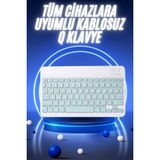 Bluetooth Şarj Edilebilir Mini Q Klavye Kablosuz Taşınabilir - 1 - 001-Renkli